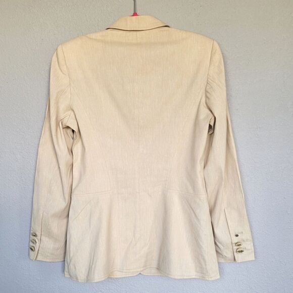 Vintage ESCADA Tan  wool/linen blend Size EU 34/ Small - Picture 4 of 16